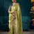 Olive colour embroidered Faux kanjivaram banarasi silk saree with blouse