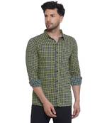 sanganeri printed shirt for men (green)