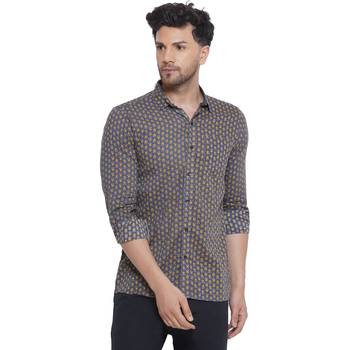 sanganeri printed shirt for men (grey) 1