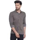 sanganeri printed shirt for men (grey)