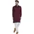 solid rayon long kurta for men (wine)