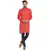 solid rayon long kurta for men (orange)