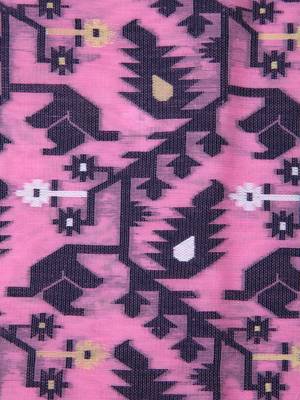 Pinkloom Women'S Pink Hand_Woven Soft Cotton Jamdani-Sarees Without Blouse Piece 4