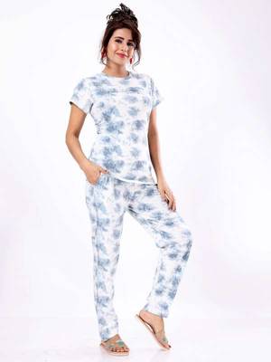 Hollyhock Luxe Lounge: Premium tie-dye T-shirt Pant Nightwear 2