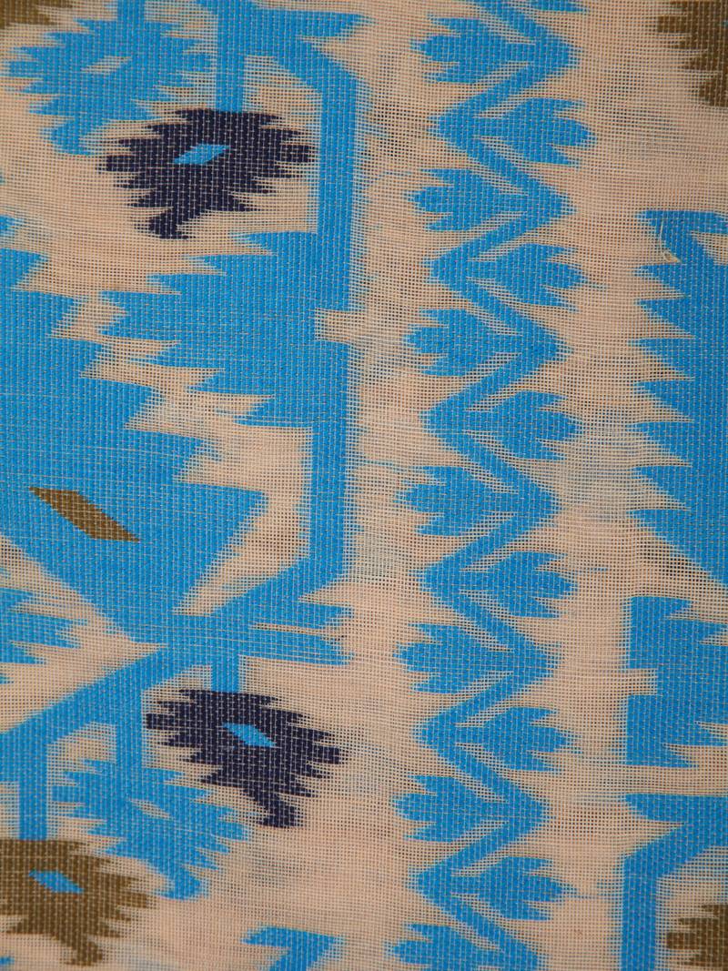 Pinkloom Women'S Beige Hand_Woven Cotton Jamdani Saree Without Blouse