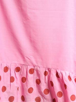 Baby pink pure cotton ruffle saree 4