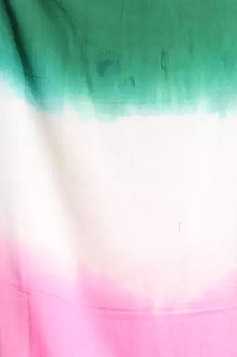 Multicolor Pure Cotton Tie & Dye Saree Without Blouse
