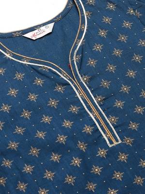 Indigo blue ethnic straight kurta 3