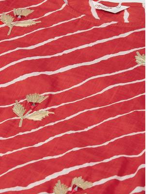 Red leheriya gota patti kurta 2