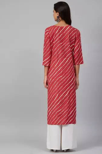 Red leheriya gota patti kurta