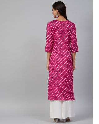 Pink leheriya gota patti kurta 2