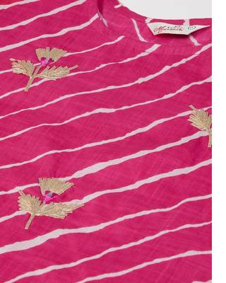 Pink leheriya gota patti kurta 3