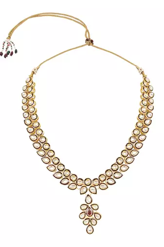 traditional maroon meenakari handcrafted kundan necklace jewellery set 