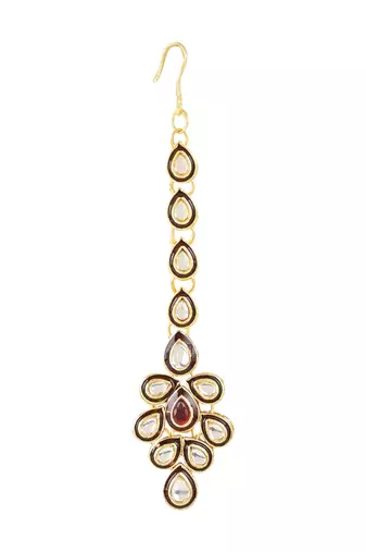 traditional maroon meenakari handcrafted kundan necklace jewellery set 