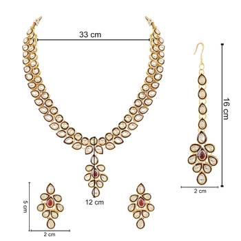 traditional maroon meenakari handcrafted kundan necklace jewellery set  5