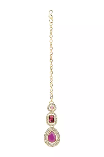traditional kundan & stone choker necklace jewellery with earrings & maang tikka set 