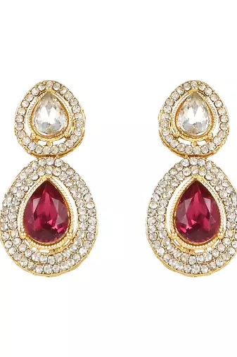 traditional kundan & stone studded choker necklace jewellery set with earrings & maang tikka 