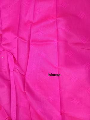  Pink Woven Art Silk Saree With Blouse 9