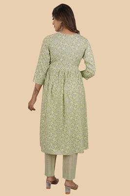 Holly Hock Embroidered Stitched Style Nayra Cut Kurti Set 3
