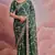 Ethnic Bandhej Printed Smart Embroidered Traditional Green Saree