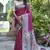  Madhubani Printed Pink tussar silk blend Saree