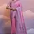 Elegant And Ethnic Handloom Silk Blend Baby Pink Zari Woven Partywear Saree