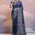Elegant And Ethnic Handloom Silk Blend Nevy Blue Zari Woven Partywear Saree