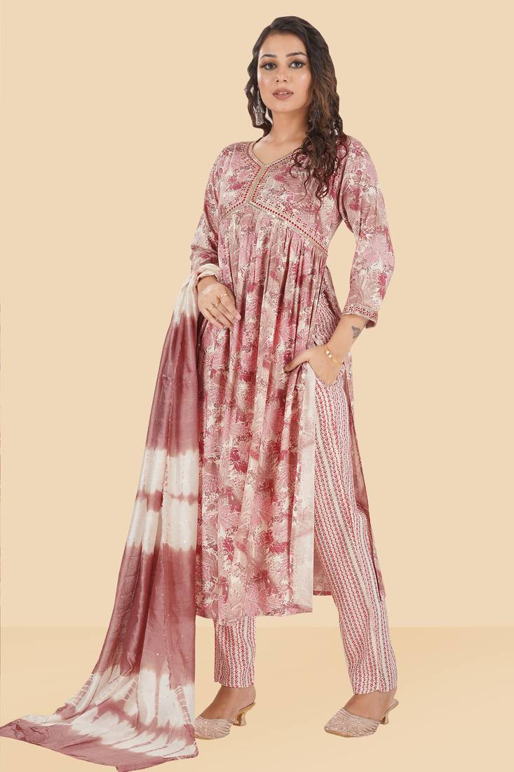 HollyHock Exclusive  Stitched New Style Alia Cut Kurti set 
