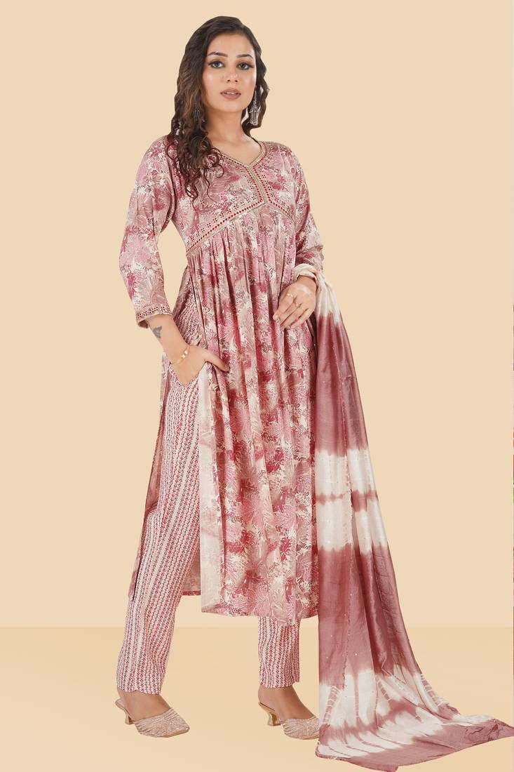 HollyHock Exclusive  Stitched New Style Alia Cut Kurti set 