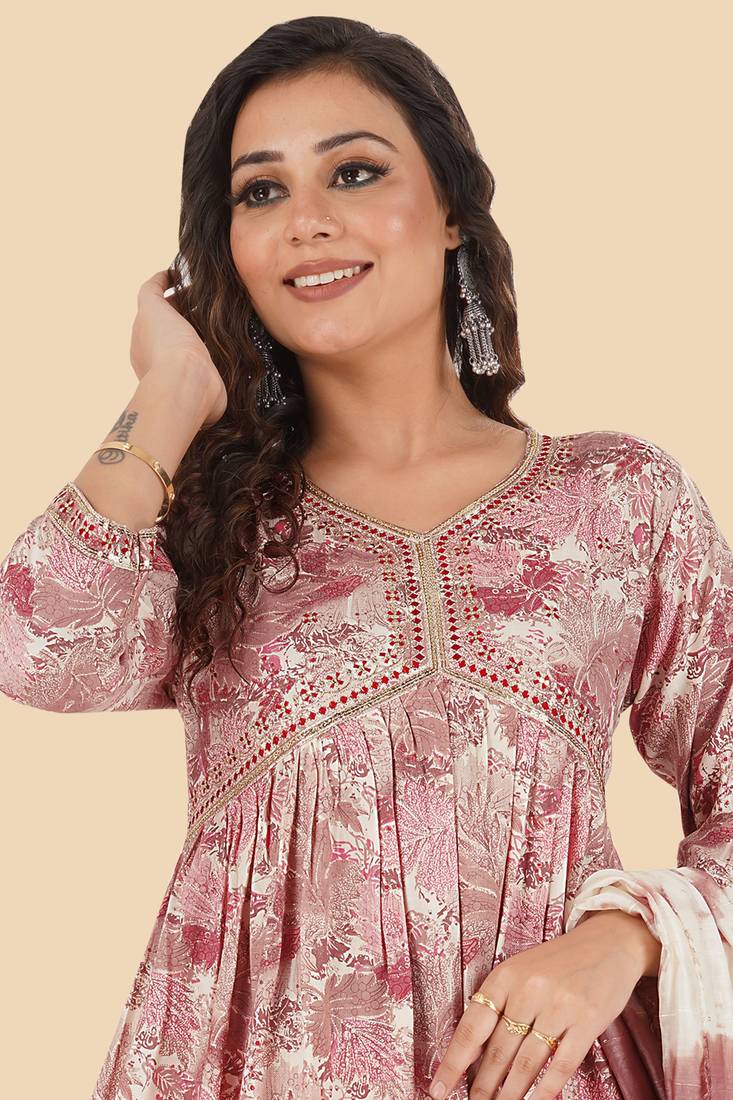 HollyHock Exclusive  Stitched New Style Alia Cut Kurti set 