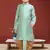 Boy's sea green printed dhoti kurta