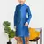 Boy's blue printed dhoti kurta