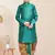 Boy's green printed dhoti kurta