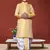Boy's yellow printed dhoti kurta