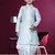 Boy's sky blue printed dhoti kurta