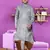 Boy's grey woven dhoti kurta