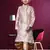 Boy's peach woven dhoti kurta