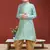 Boy's sea green printed dhoti kurta