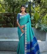 Rama Woven Pyramid tussar silk blend Festive Looks Saree