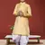 Boy's yellow printed dhoti kurta
