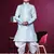 Boy's sky blue printed dhoti kurta
