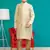 Boy's fawn printed  kurta pyjama