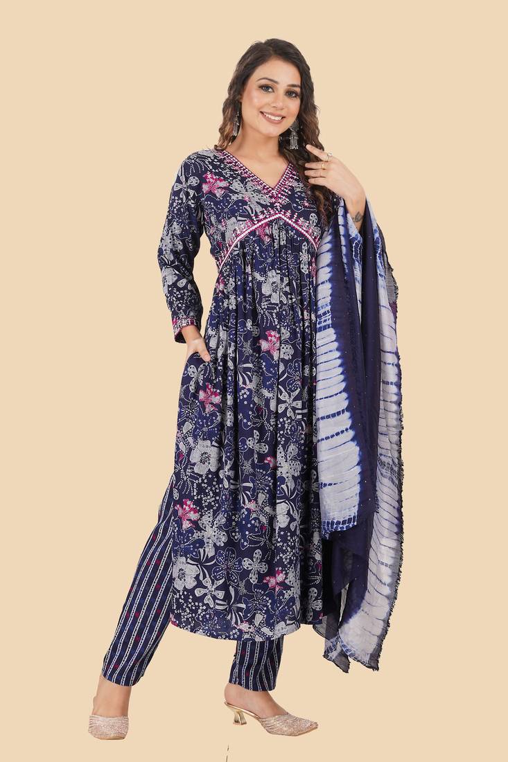 HollyHock Exclusive  Stitched New Style Alia Cut Kurti set 