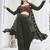 Dark green georgette mirror with embroidered work festival jacket shrug style salwar suit plazzo