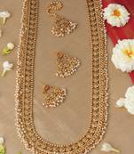 Gold Plated Necklace Set with Earrings and Maang Tikka