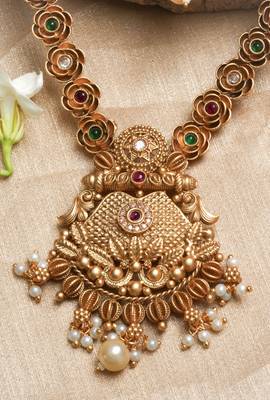 Two Gold Plated Necklace Set with Matching Earrings 3