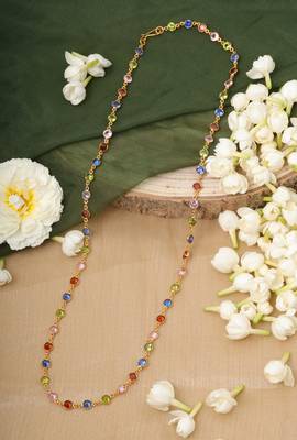 Multicoloured Gold Plated Necklace 2