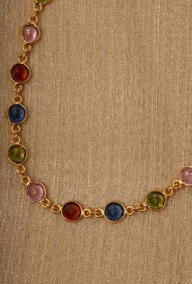 Multicoloured Gold Plated Necklace 4
