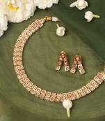 American Diamond Long Necklace Set