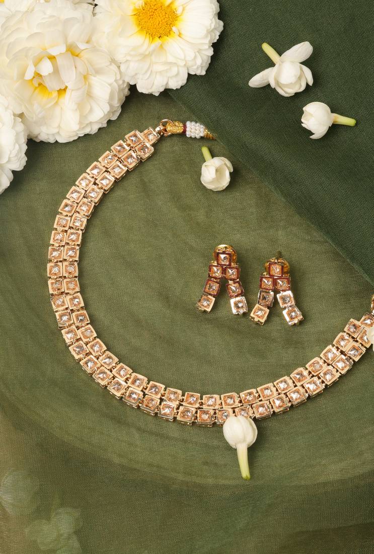 American Diamond Long Necklace Set